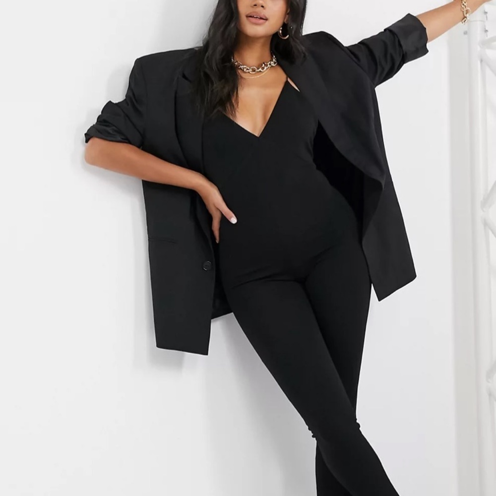 ASOS plunge unitard straps